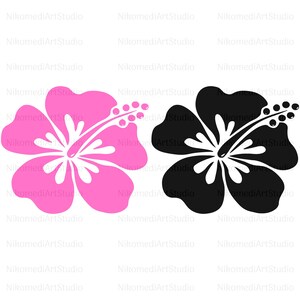 Hibiscus Svg, Hibiscus Clip Art, Hawaiian Flower Svg, Hibiscus Flower Svg, Flower Svg, Tropical Clip Art, Files for Cricut, Hawaii, BUNDLE