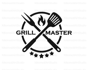 Grill Master Png, Grill Master Svg, BBQ Svg, Grilling Svg, Cricut, Jpeg, Silhouette, Clip Art, Svg