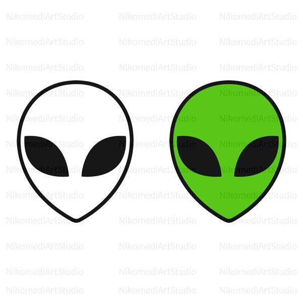 Alien Bundle SVG, Design Files For Cricut, Silhouette Cut Files, Cute Alien SVG, alien clipart bundle • Svg • Png • Jpeg • Pdf • Ai