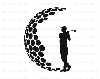 Golf svg, Golfing Svg, Golf Ball Svg, Golf Player Dad,Silhouette, Cut file Cricut, Golf Club, Golfing Design Svg, Digital Download