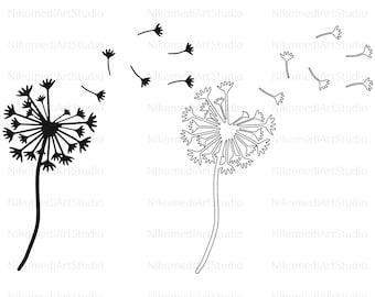 タンポポ SVG バンドル: 250 種類の花のデザイン (デジタル