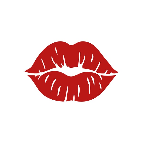 Lips svg, red lips svg, Kiss svg, American lips svg, Kiss design, Cricut and silhouette