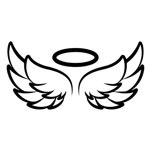 Wings SVG Cut File Angel Wing Silhouette File Outline - Etsy