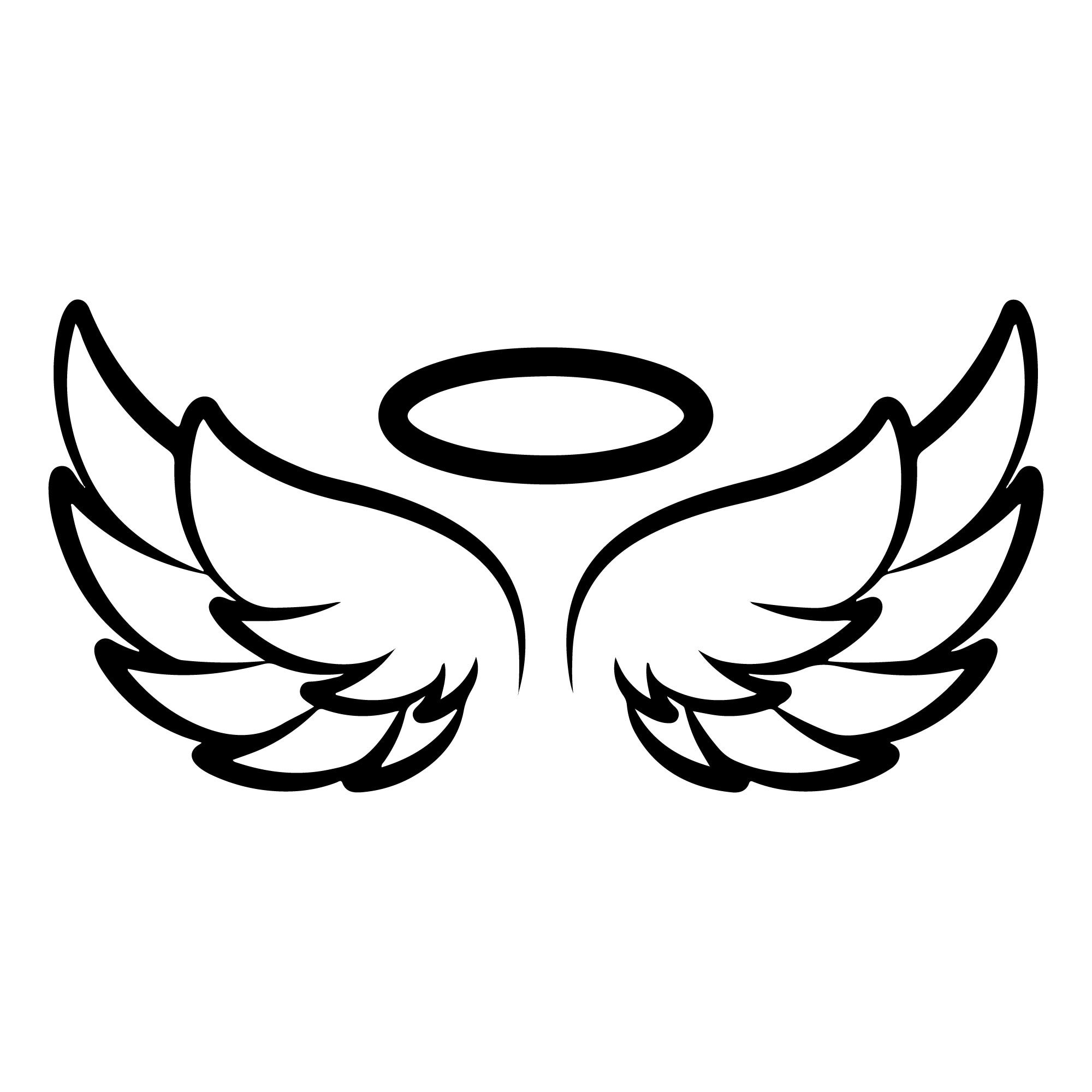 Angel Wings Clipart Black And White