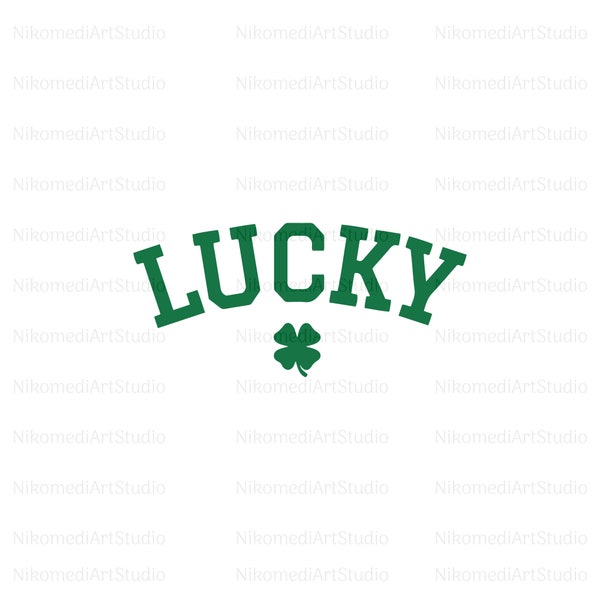 Lucky SVG , St Patrick's Day Shirt Svg, Luck Svg, Lucky Varsity Svg, Varsity Svg, St. Paddy's Day Svg, Digital Download, Png-Pdf-Ai-Jpeg