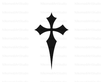 Gothic Kreuz, Kreuze SVG-Dateien für Silhouette Cameo und Cricut. Kreuz Cliparts. Keltisches Kreuz svg, Cross-Cutting-Dateien, christliches Kreuz svg