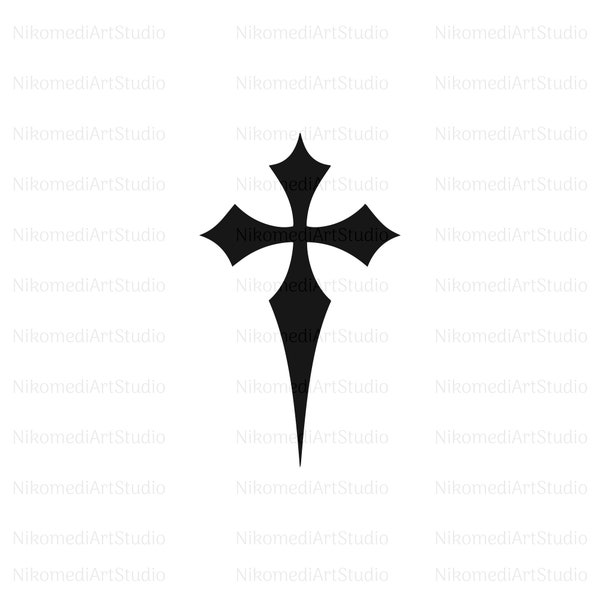 Gothic cross, Crosses SVG files for Silhouette Cameo and Cricut. Cross clipart. Celtic cross svg, Cross cutting files, Christian cross svg