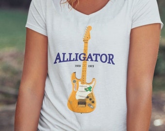 Grateful Dead Jerry Garcia Alligator Guitar Womans T-Shirt/V-Neck/Tank