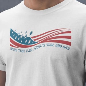 Greateful Dead Wave that Flag 4th of July U.S. Blues Heavyweight Unisex Crewneck T-shirt
