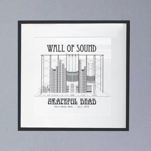 Grateful Dead: Wall of Sound - Póster clásico de papel mate sin marco
