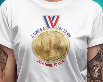 Grateful Dead Gold Medal Olympics Womens T-shirt V-neck