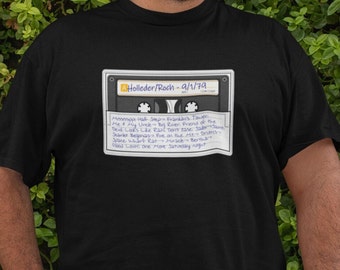 Rochester 77 - Grateful Dead Cassette Set List T-Shirt