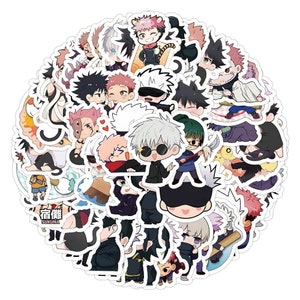 30/10/50/100PCS Autocollant Chibi Jujutsu Kaisen | Sticker anime kawaii | Yuji, Gojo, Megumi et Nobara | Ordinateur portable pour ordinateur portable | Fans de JJK