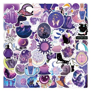 10/50/100 stks magische maan stickers | Witchy esthetische stickers voor laptop, agenda, plakboek, planner, decoratie, knutselwerk en dagboek