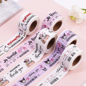 120 stks/rol schattige bedanksticker Sanrio-personages, Hello Kitty, Cinnamoroll, Kuromi, My Melody, Pochaco | Sticker cadeau en gunst
