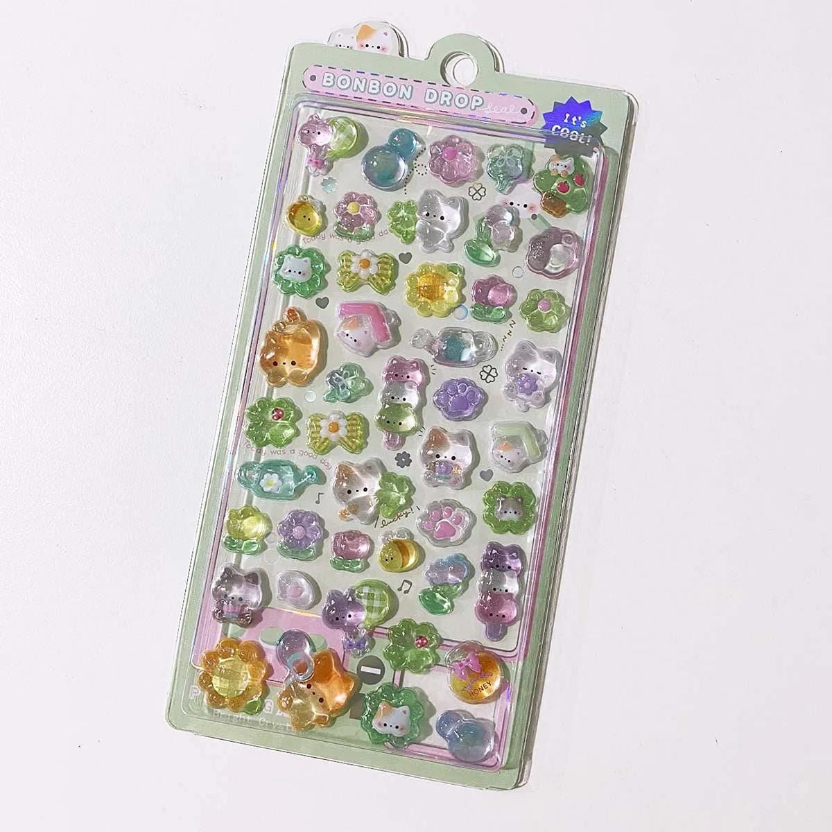 Lot D'autocollants 3D Puffy Mignons - Feuilles Adhésives En Relief Pour Scrapbooking, Décoration, école - Enfants, Cadeaux - 7
