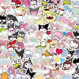 Kawaii Anime Sanrio Wall stickers My Melody Kuromi Hello Kitty