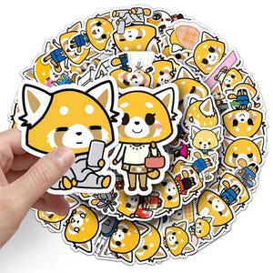 10/30/50 Stück Süßer Aggretsuko-Aufkleber - Entzückender und Fierce Retsuko Vinyl-Aufkleber für Laptops, Journals und mehr