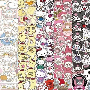 50/100Pcs Mixed Cartoon Sanrio Stickers Cute Hello Kitty Cinnamoroll Kuromi  My M