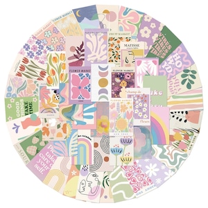 10/50-delige Deense pastelstickerset | Esthetisch pastelontwerp voor tijdschriften, plakboeken en planners, doe-het-zelfartikelen, schattige versieringen