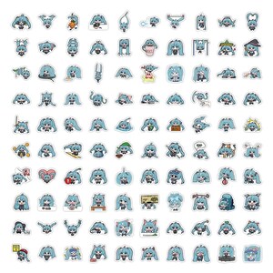 100 pegatinas de Hatsune Miku Chibi - Vinilo para portátiles, cuadernos, álbumes de recortes, diarios, agendas y teléfonos - Regalo para niños imagen 10