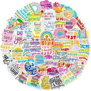 10/50/100PCS Adesivos de Frases Motivacionais | Adesivos Inspiradores e Elevadores para Decorar Laptop, Diário, Agenda e Caderno