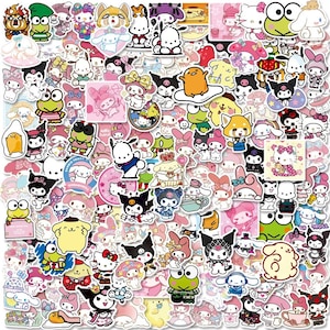10/50/100/150PCS かわいいサンリオステッカーパック、ハローキティ、シナモロール、クロミ、ぐでたま、ポムポムプリン、けろっぴ、タキシードサム、マイメロディ