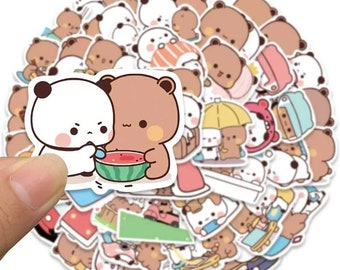 164 Adesivi Orsetti Bubu E Dudu Per Scrapbooking | Decorazioni Per Telefono, Bottiglia, Valigia, Diario, Tema Outdoor E Viaggio, Simpatici E Colorati