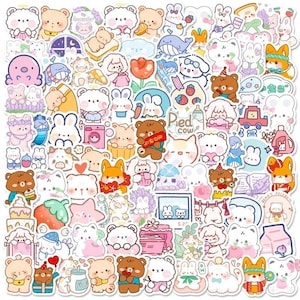 10/30/50/100 STKS schattige beer sticker - schattige en grillige beer sticker | Stickers voor laptop, dagboek, bidon en plakboek