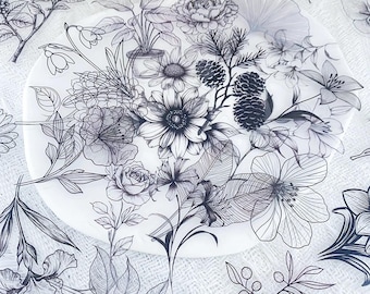50 pegatinas florales transparentes elegantes por bolsa: calcomanías de flores para bullet journal, scrapbooking, planificador, manualidades y decoración.