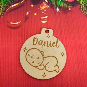 Baby Christmas Ball with Custom Name – Christmas Tree Ball and Christmas Tree Decorations