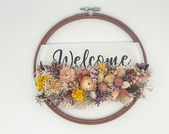 Door wreath | Wall wreath | Embroidery frame