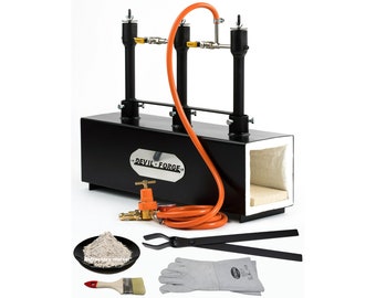 DFPROF3b (Devil-Forge) - EU Gas Propane Forge Farrier Burner for Blacksmiths, Knifemakers (Beginners and Professionals) +Tongs