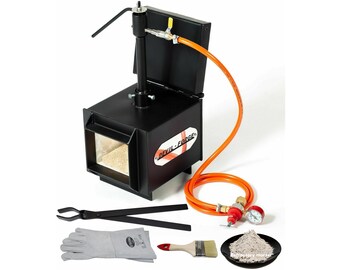 DFPROF1+1D/2" (DEVIL-FORGE) Gas Propane Forge Farrier Burner for Blacksmiths, Knifemakers (Beginners and Professionals) +Tongs