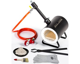 DFS (DEVIL-FORGE) Gas Propane Forge Farrier Burner for Blacksmiths, Knifemakers (Beginners and Professionals) +Tongs