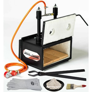 DFHS2+2D/5.2" (Devil-Forge) - AU Gas Propane Forge Farrier Burner for Blacksmiths, Horseshoe Makers (Beginners and Professionals) +Tongs