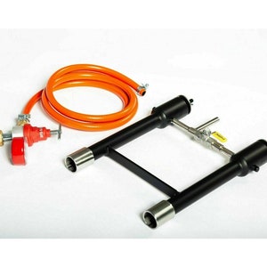 DEVIL-FORGE Gas Propane Forge DFPROF3, 3 Burners DFP (240.000 BTU) Use 1, 2 Or 3, Gas Ball Valve, Air Choke, Knife Making, Blacksmith, Farrier, 2500°F / 1370°C