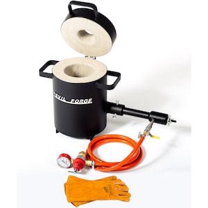 FB1S-2KG (Devil-Forge) - AU Gas Propane Melting Furnace Foundry Burner For Copper, Brass, Aluminum, etc. Casting PREMIUM