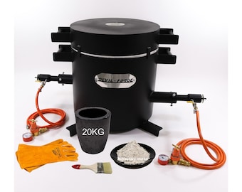 FB3Hb - 20KG (DEVIL-FORGE) Gas-Propan-Schmelzofen-Gießereibrenner Für Kupfer, Messing, Aluminium usw. Gießen + Tiegel