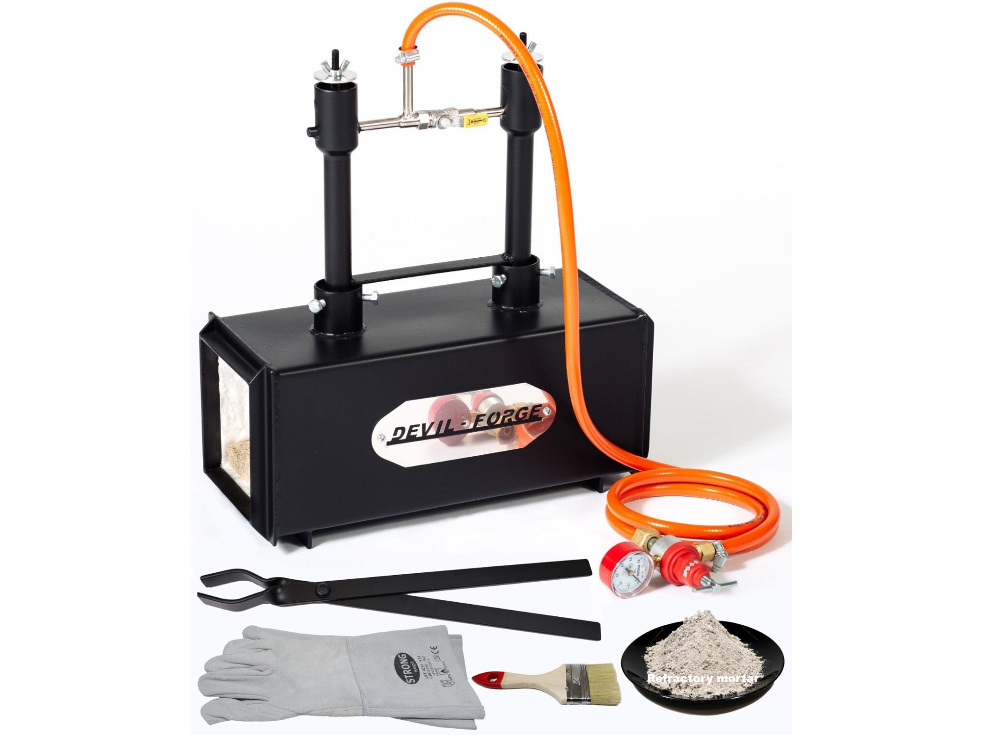 Forge à Gaz Propane Devil Forge DFPROFLT - Four De Fusion Pour Forgeron - Température Max 1370°C - Neuf
