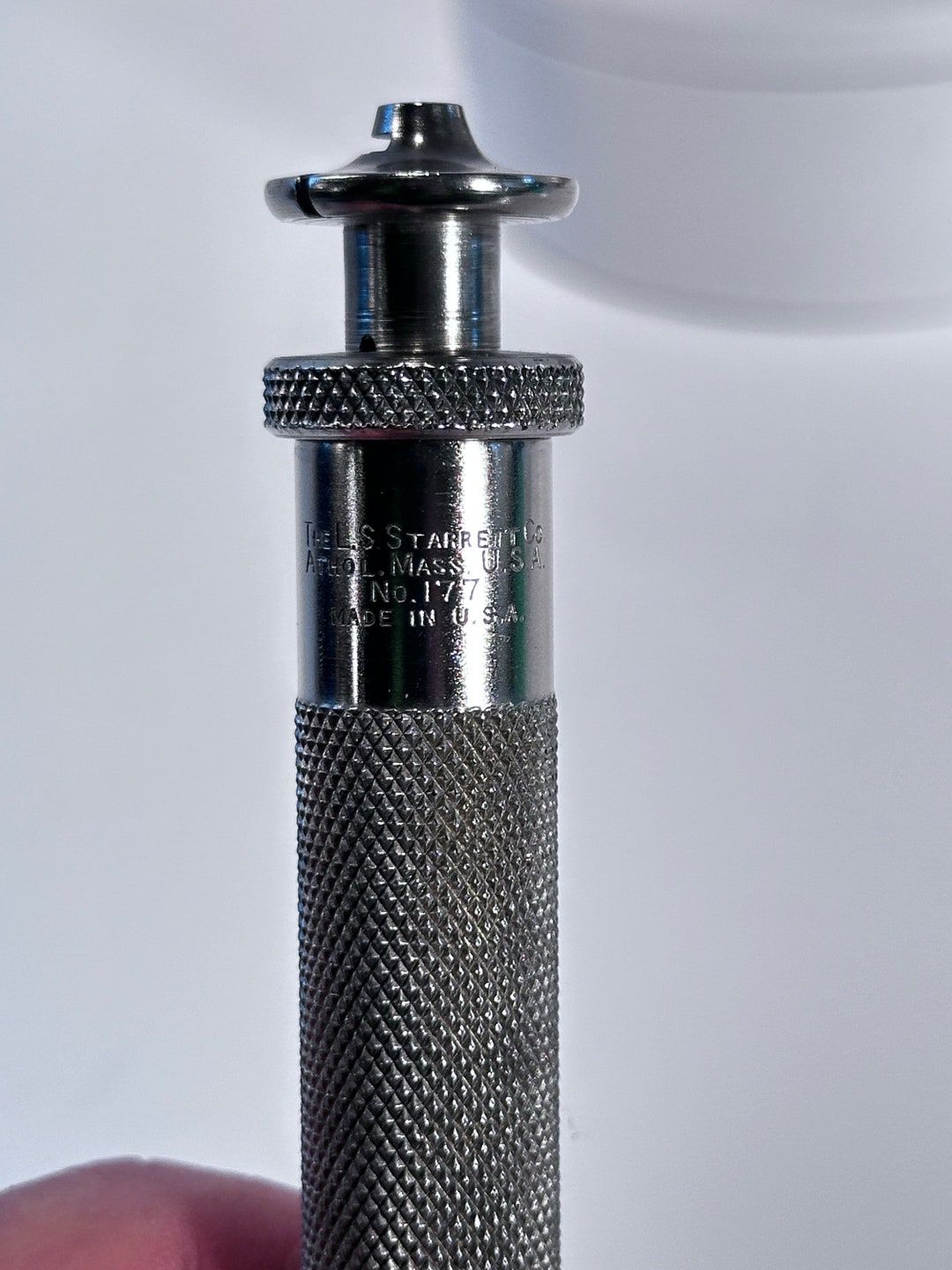 Starrett 177B Steel Plumb Bob – 140g Precision Weight With 8' Braided Nylon Line, Hex Head & Knurled Body