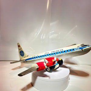 Vintage Early 1960's Japanese Friction Toy Jetliner Pan