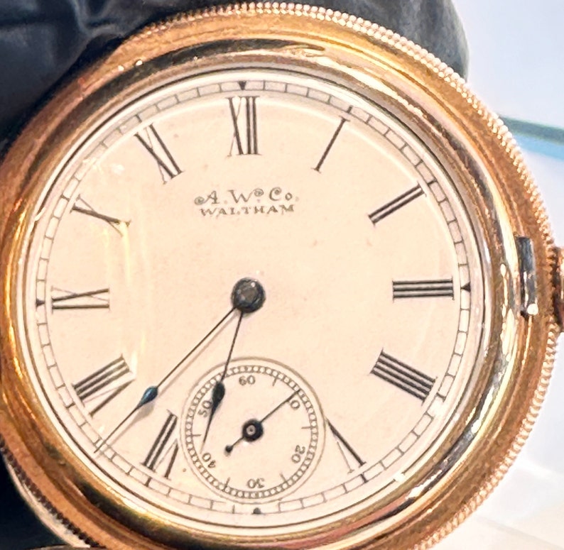 1866 A. W. Co. Waltham Gold Pocket Watch Etsy