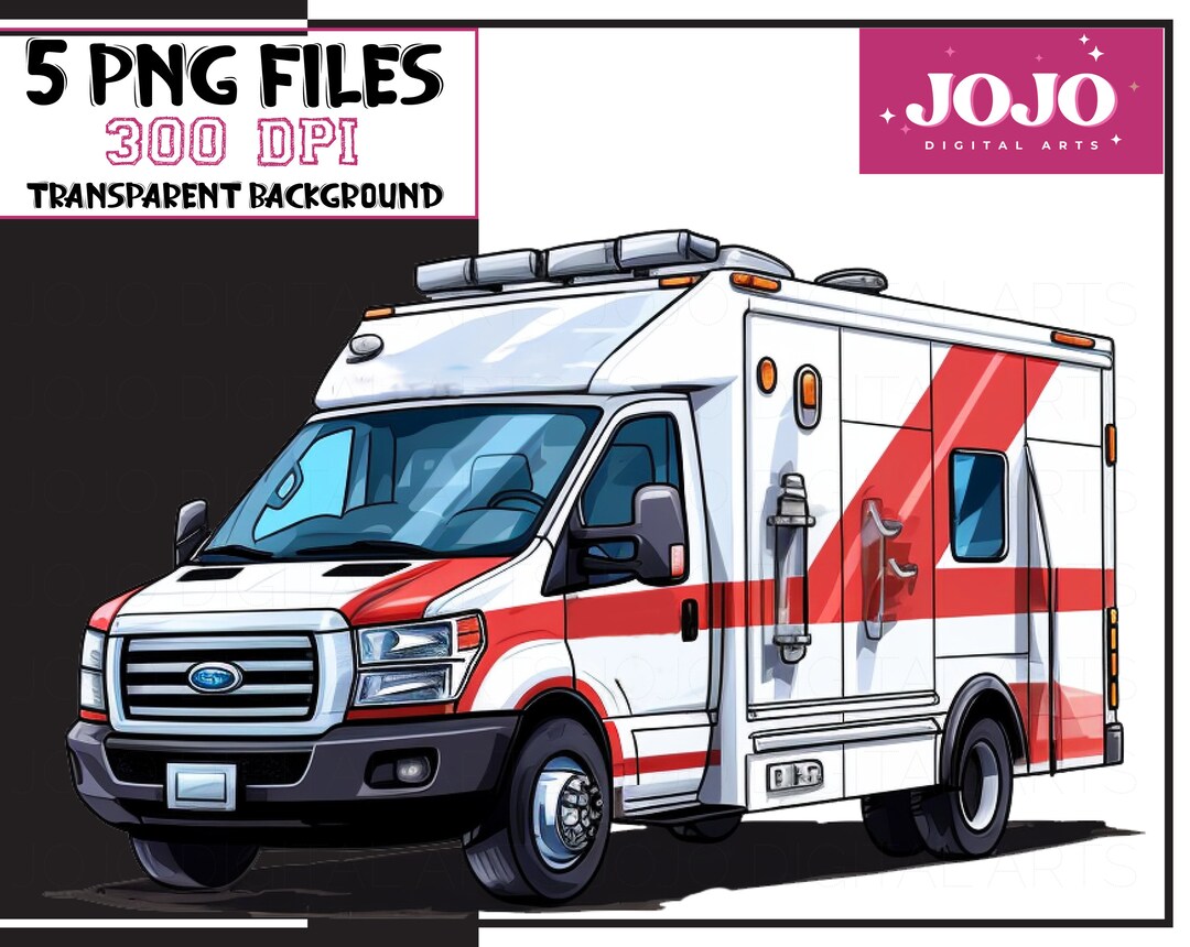 5 Ambulance Car Clipart Designs Ambulance PNG Transparent Etsy