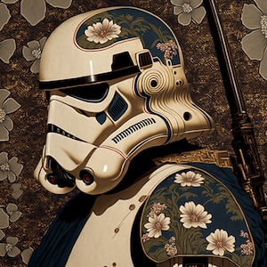 Stormtrooper Ukiyo-e painting graphics - digital download