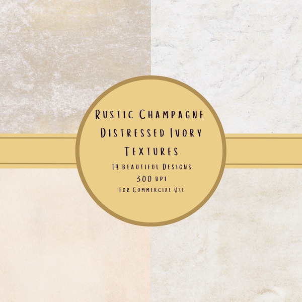 Distressed Ivory Texture Digital Papers, Ivory Digital Paper, Rustic Champagne Backgrounds, Instantly Download, Digital Files