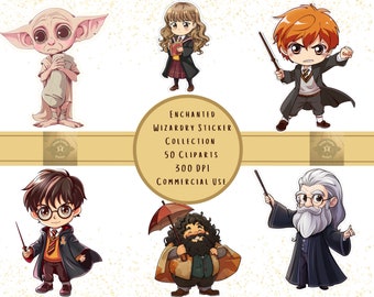 Enchanted Wizardry: Mystical Sticker Collection, 53 Transparent PNG cliparts and sceneries. PNG CLIPART, Commercial Use,Nursery Décor Png