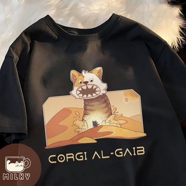 Corgi Al-Gaib T-Shirt, Funny T-Shirt, Kawaii Summer Shirt, Puppies and Animal Lovers Shirt, Gift for Dog Lover