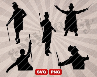 Bundle Circus Showman SVG, Circus Man, Showman, Hat Man, Movie, Digital File, Instant Download, The Greatest Showman Png