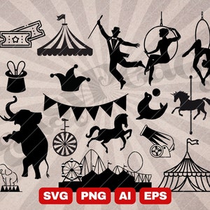 Bundle Circus Showman SVG, Circus SVG, Showman, Circus, Digital File, Instant Download, The Greatest Showman Png, Eps